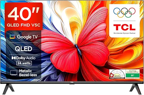 TCL 101 cms (40 inches) V5C Series Full HD Smart QLED TV Google TV 40V5C
