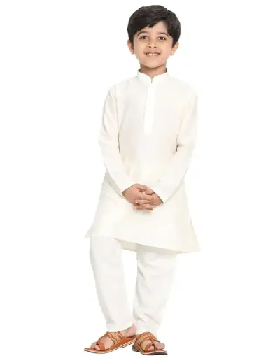 VASTRAMAY Boys Rayon Blend Kurta Pyjama Set